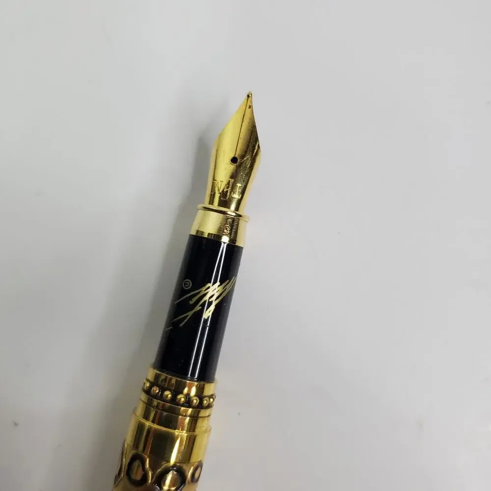 Franklin Mint House Of Erte Cabochon Leopard Fountain Pen - Picture 5 of 10